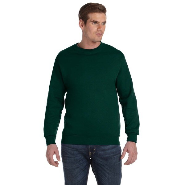 50/50 Fleece Men\u0027s Crew,Neck Green Sweater